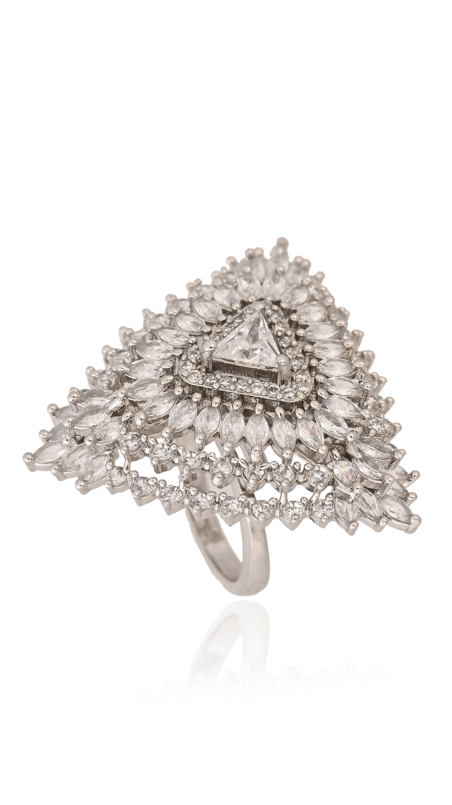 Starlit Pyramid Ring