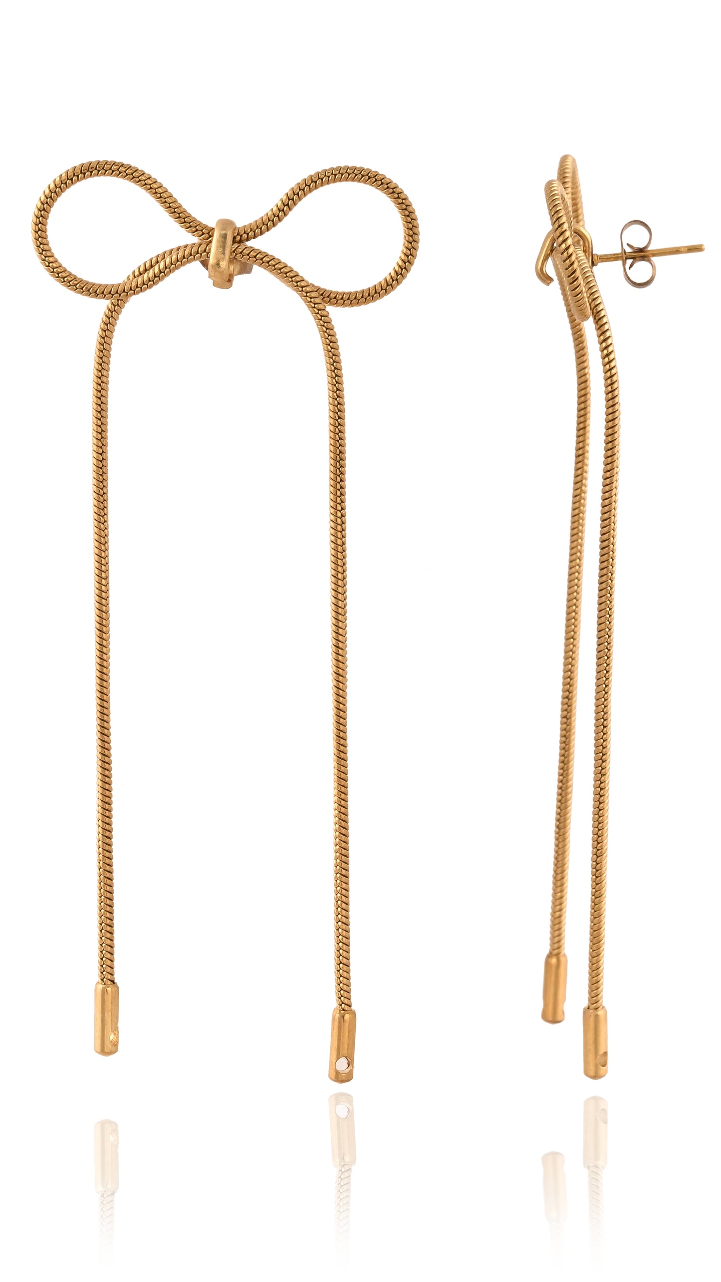 Serpent Glow Bow Earrings