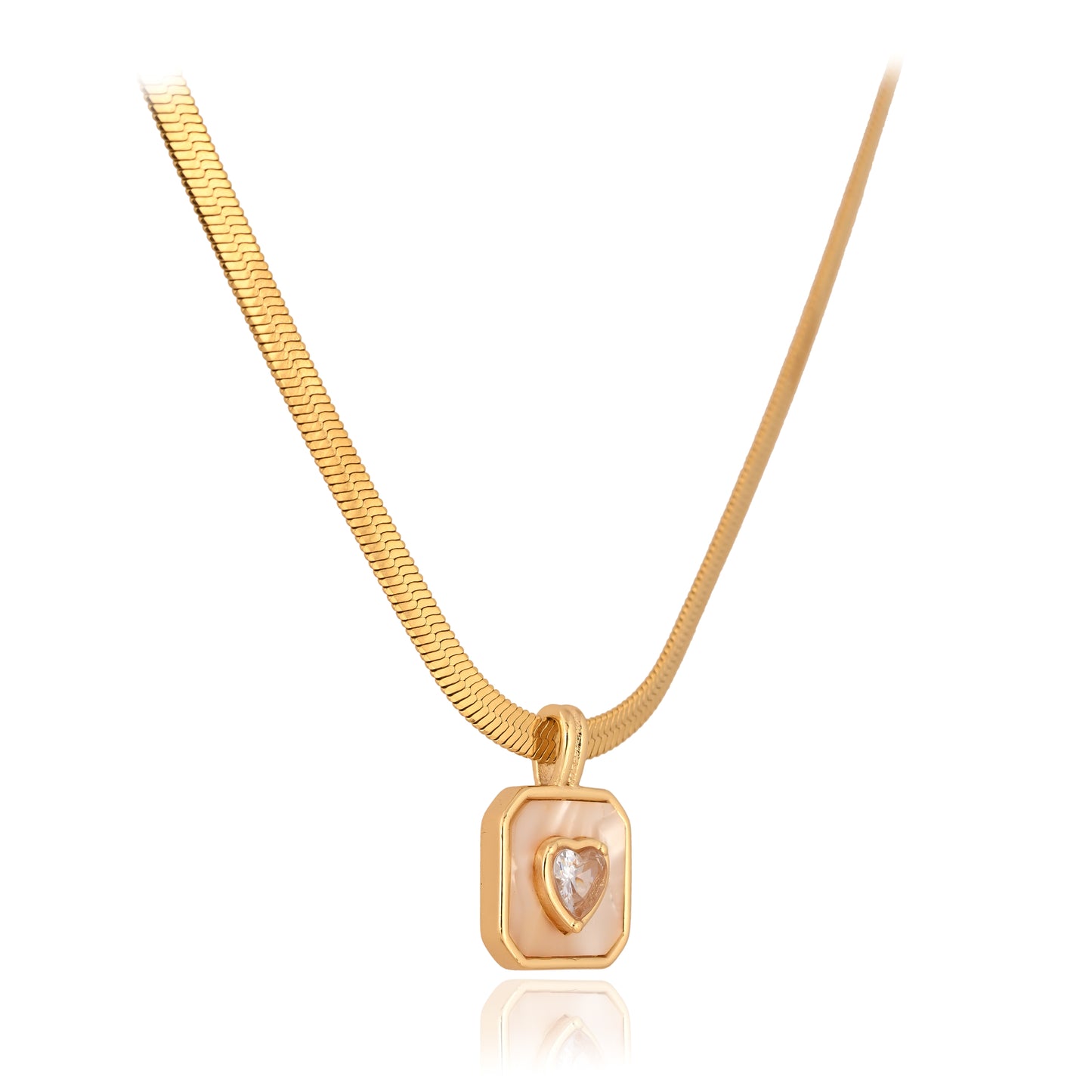 Petal Pendant with Flat Chain