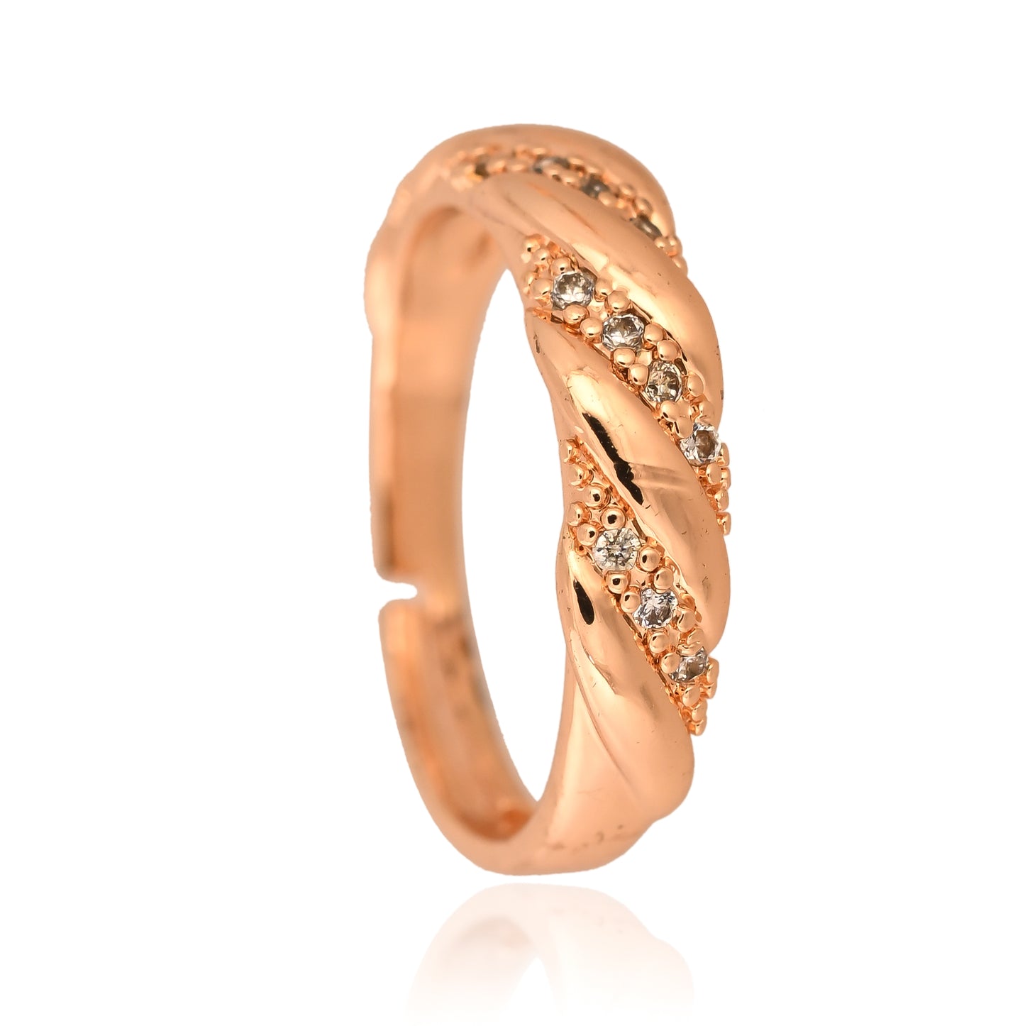 Golden Braid Sparkle Ring