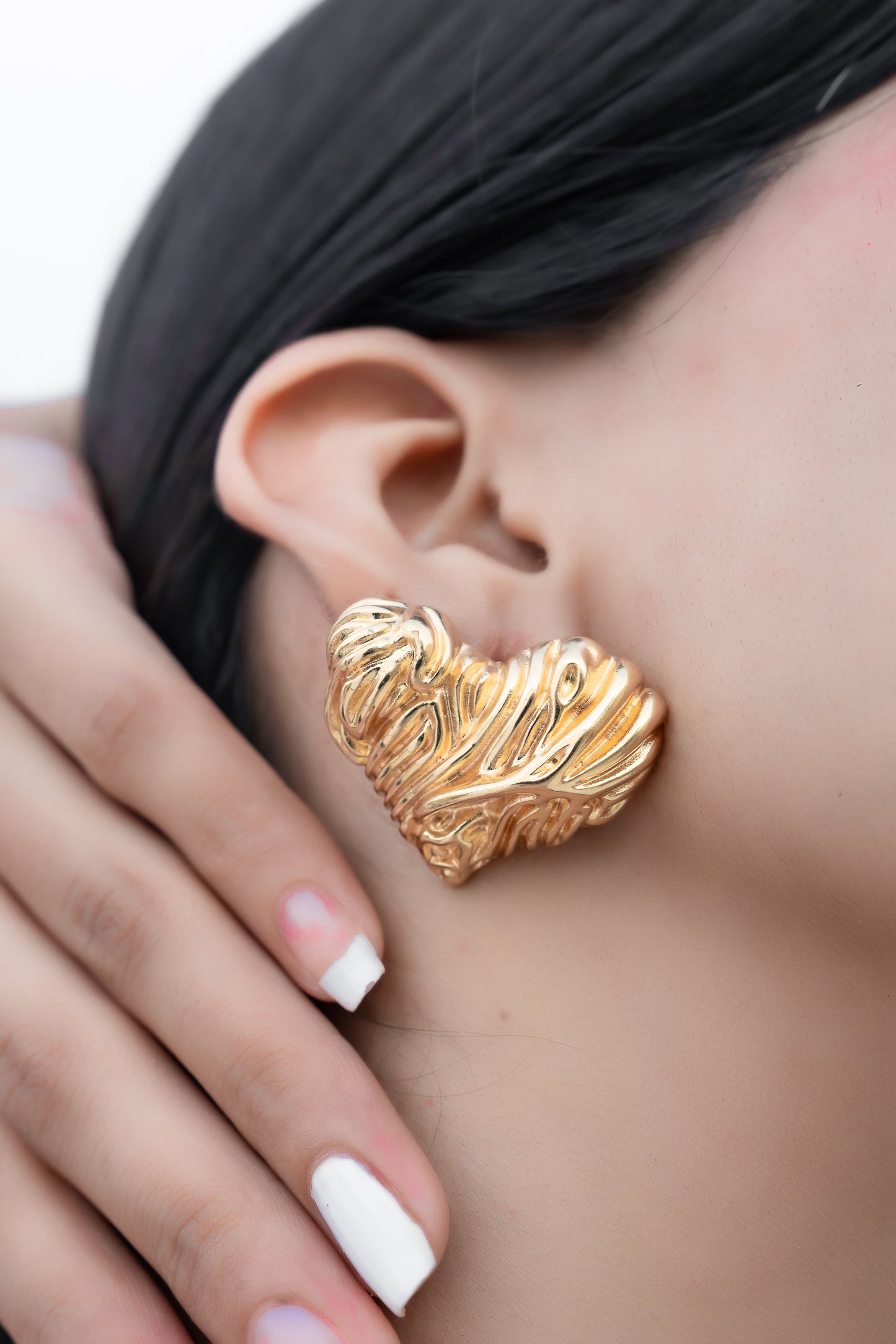 Chunky Melt Heart Studs