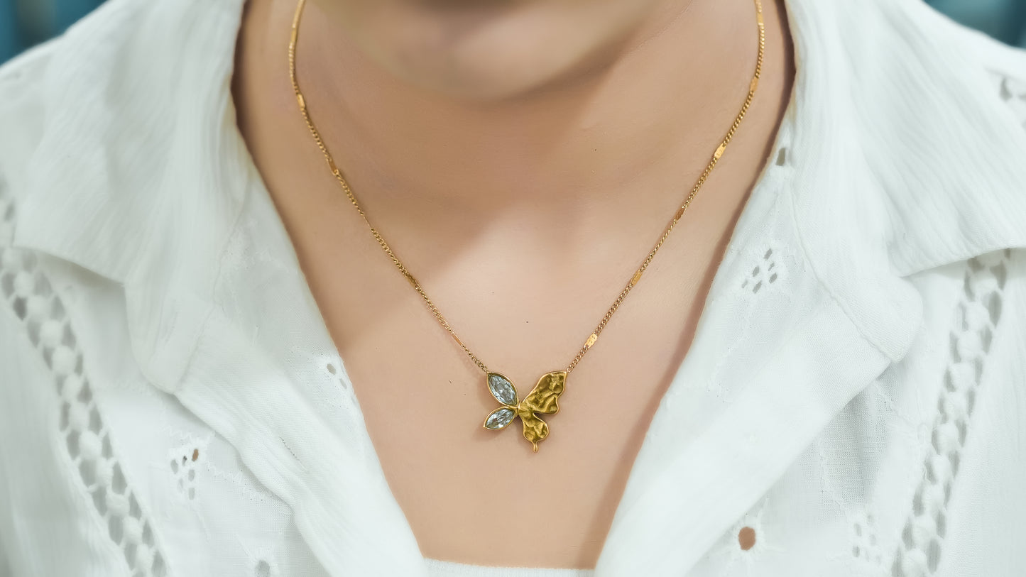 Lily Wings Pendants with Chain