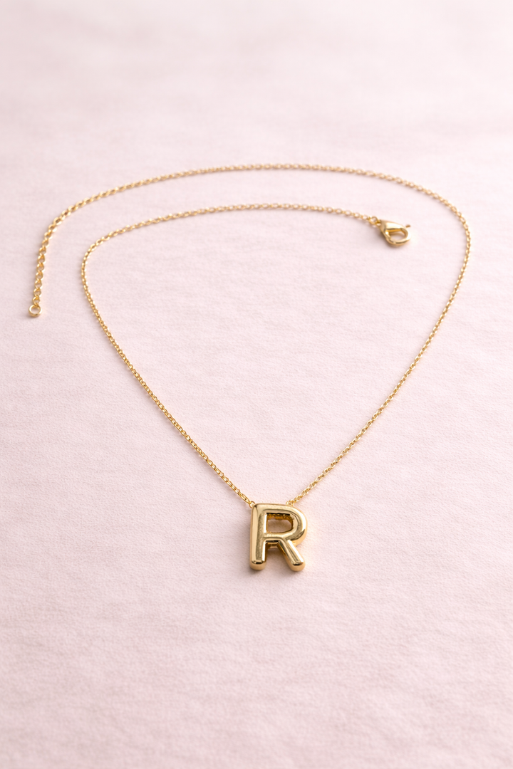 Bold Initial Necklace – Letter R