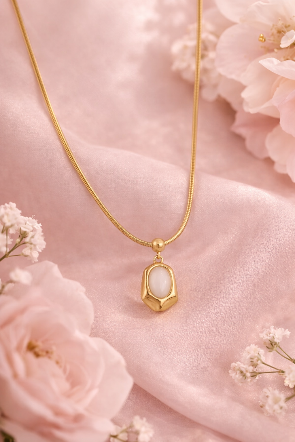 Gilded Core Pendant With Chain