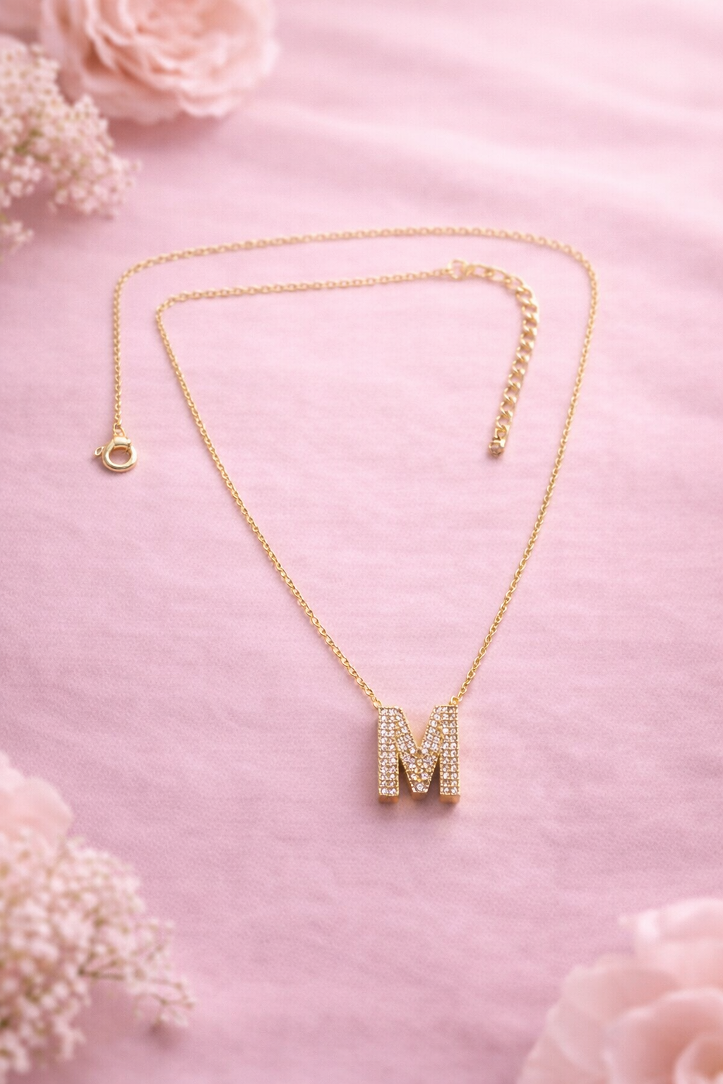 Initial Spark Necklace - Letter M