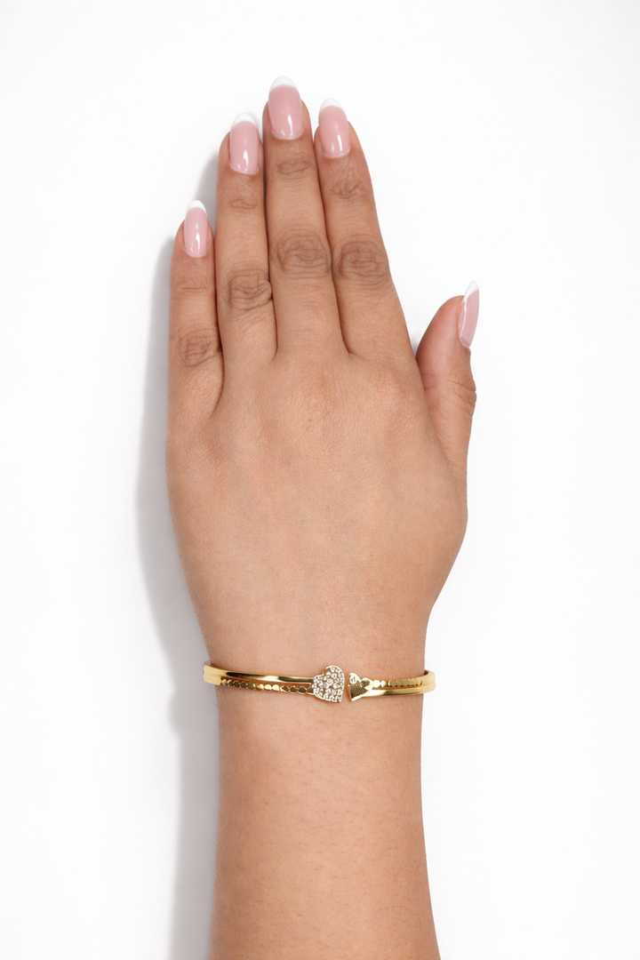 Minimal Gold-Tone Bangle Bracelet