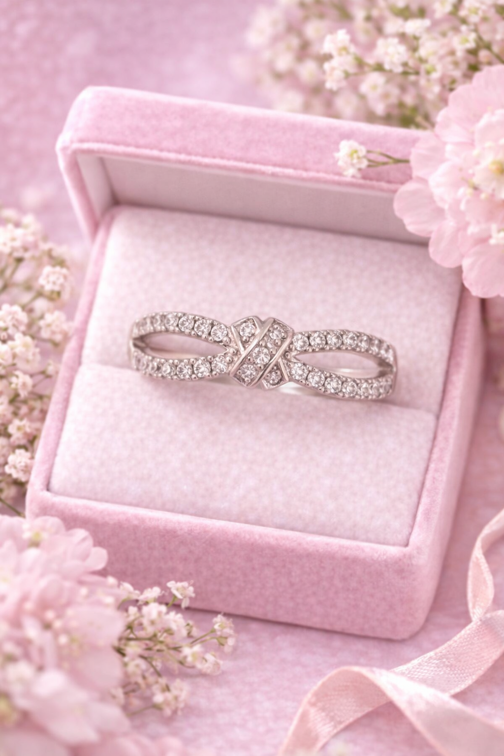 Diamond Whisper Bow Ring