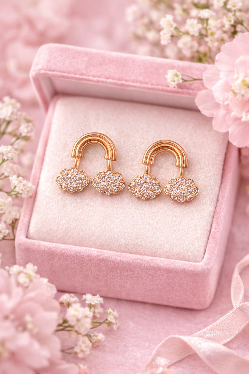 Rainbow Clouds Studs