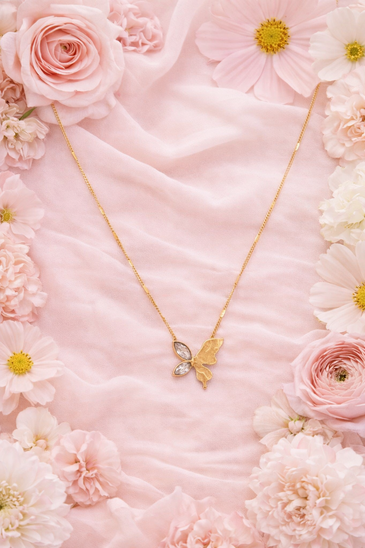 Lily Wings Pendants with Chain