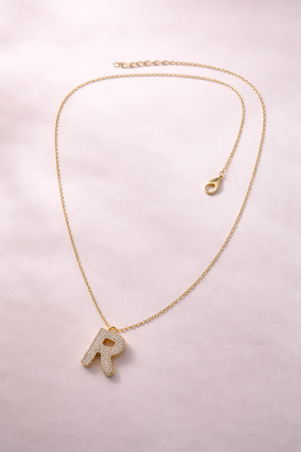 Initial Spark Necklace – Letter R