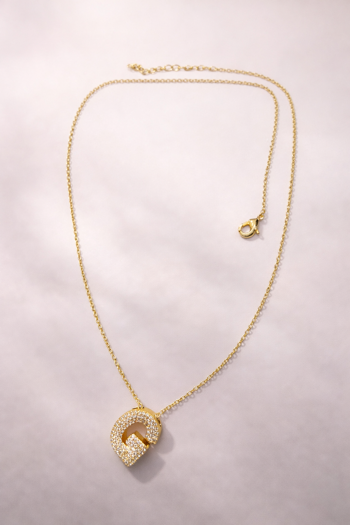 Initial Spark Necklace – Letter G