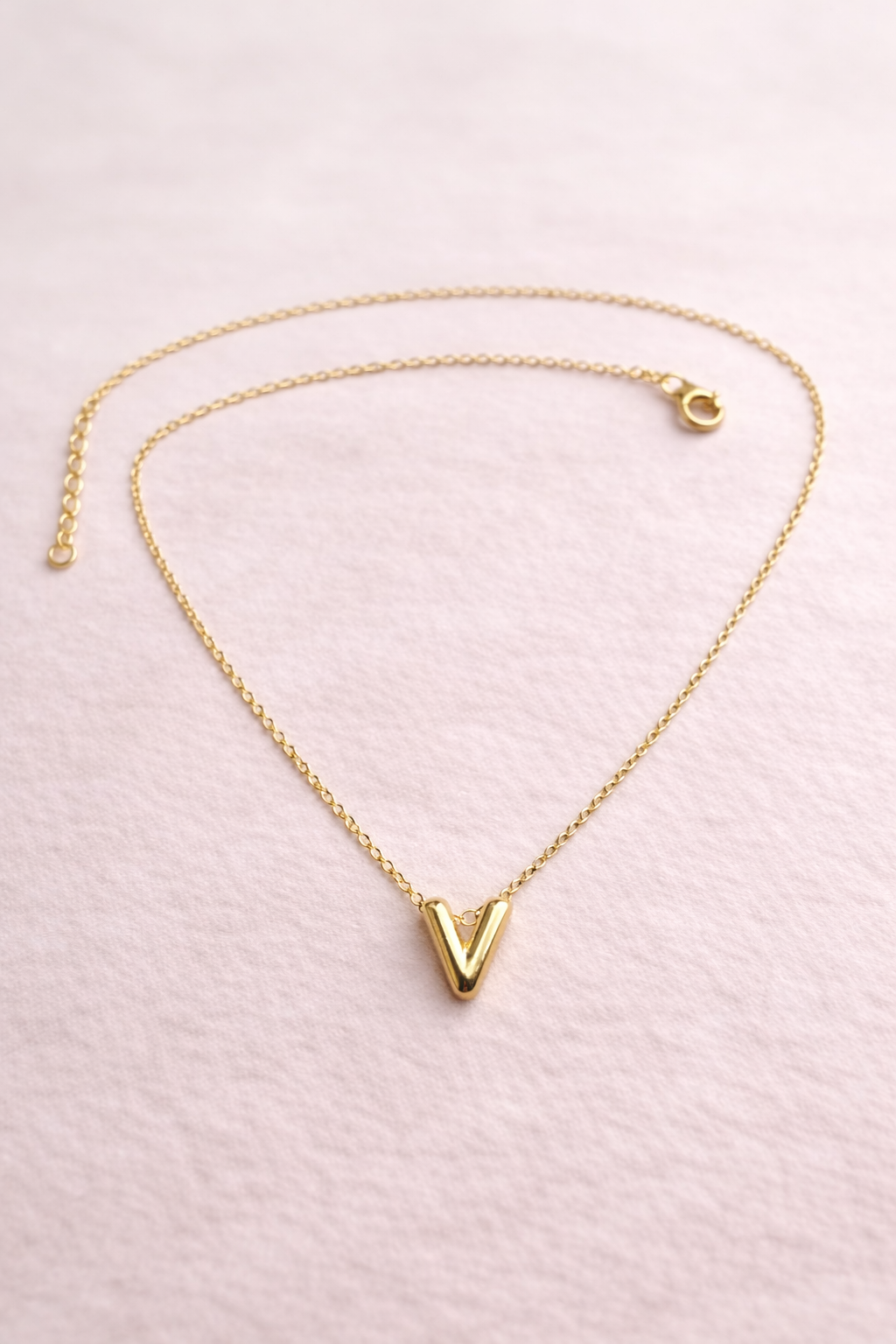 Bold Initial Necklace – Letter V