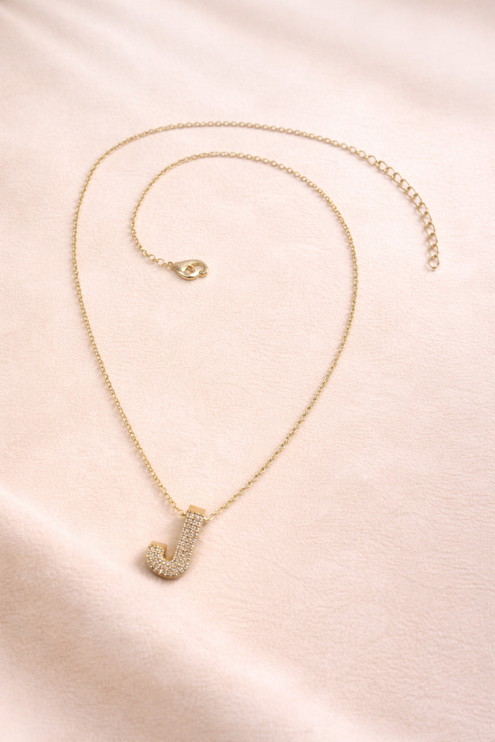 Initial Spark Necklace – Letter J