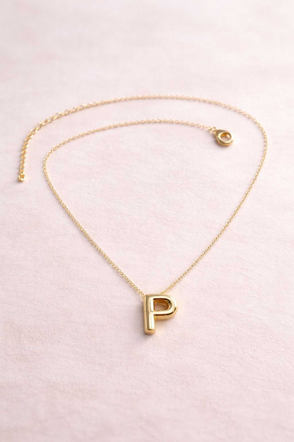 Bold Initial Necklace – Letter P