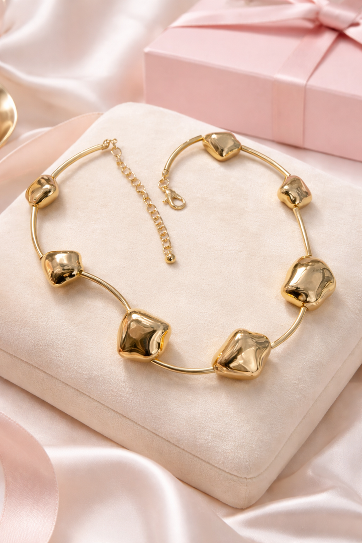 Golden Dune Statement Necklace