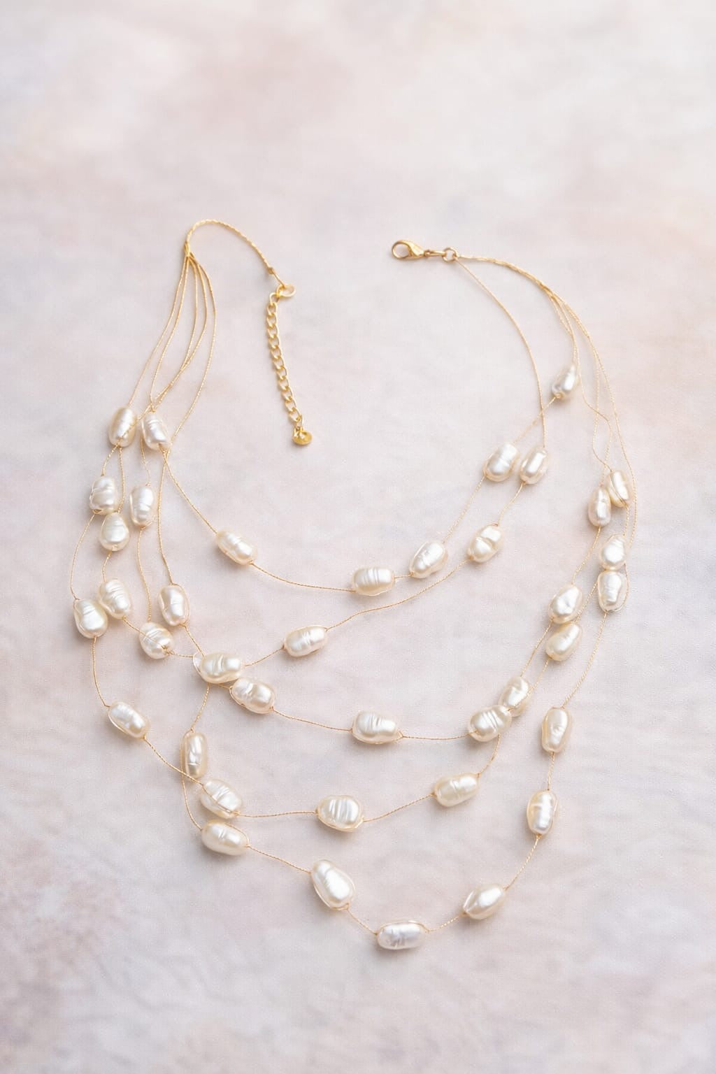 Aurora Multi-Layer Pearl Necklace
