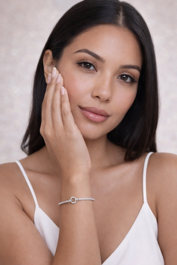 Celestial Halo Bangle Bracelet