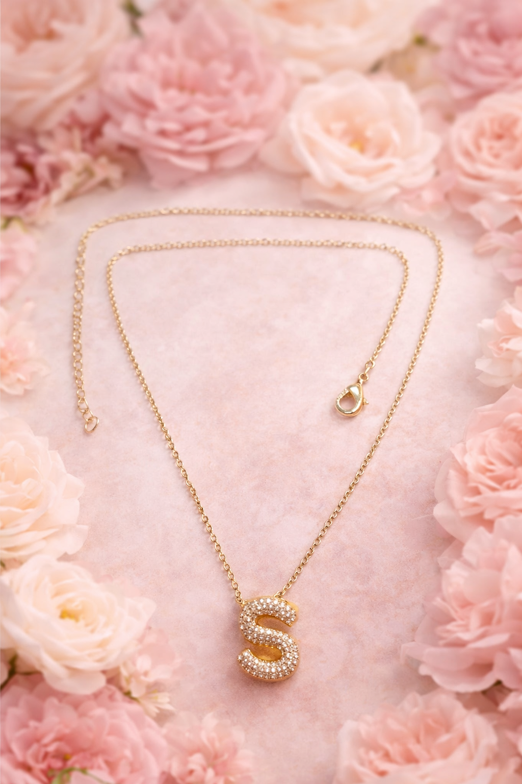 Initial Spark Necklace - Letter S
