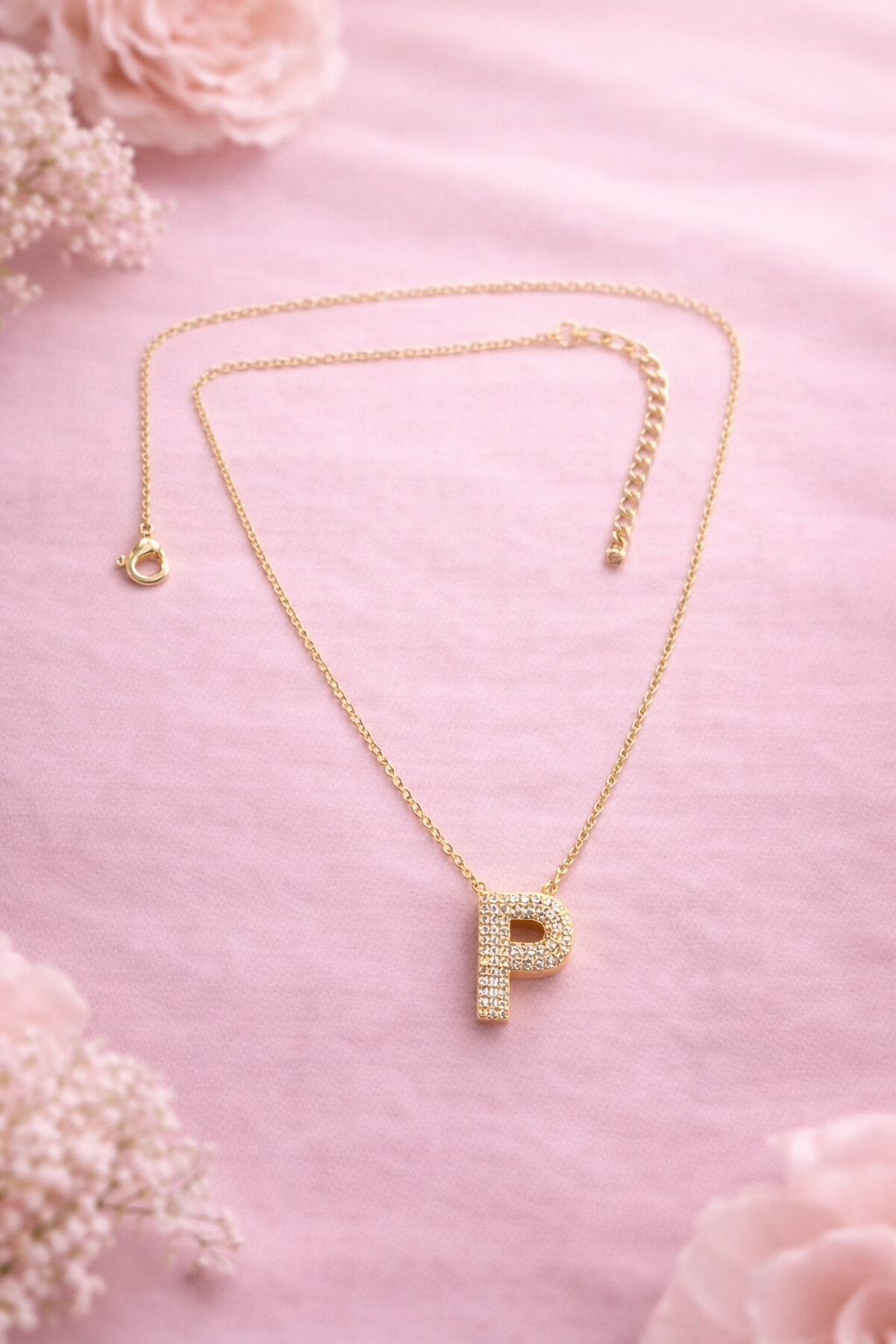 Initial Spark Necklace – Letter P