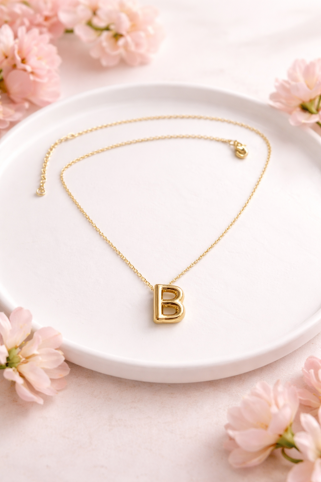Bold Initial Necklace – Letter B
