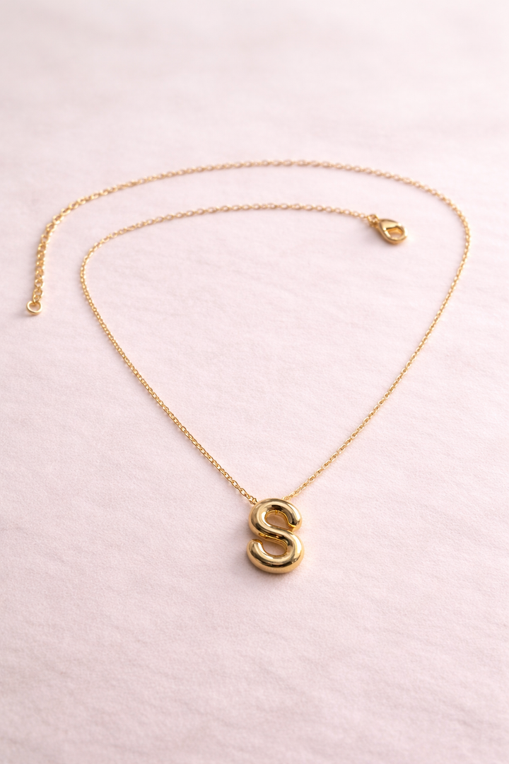 Bold Initial Necklace - Letter S
