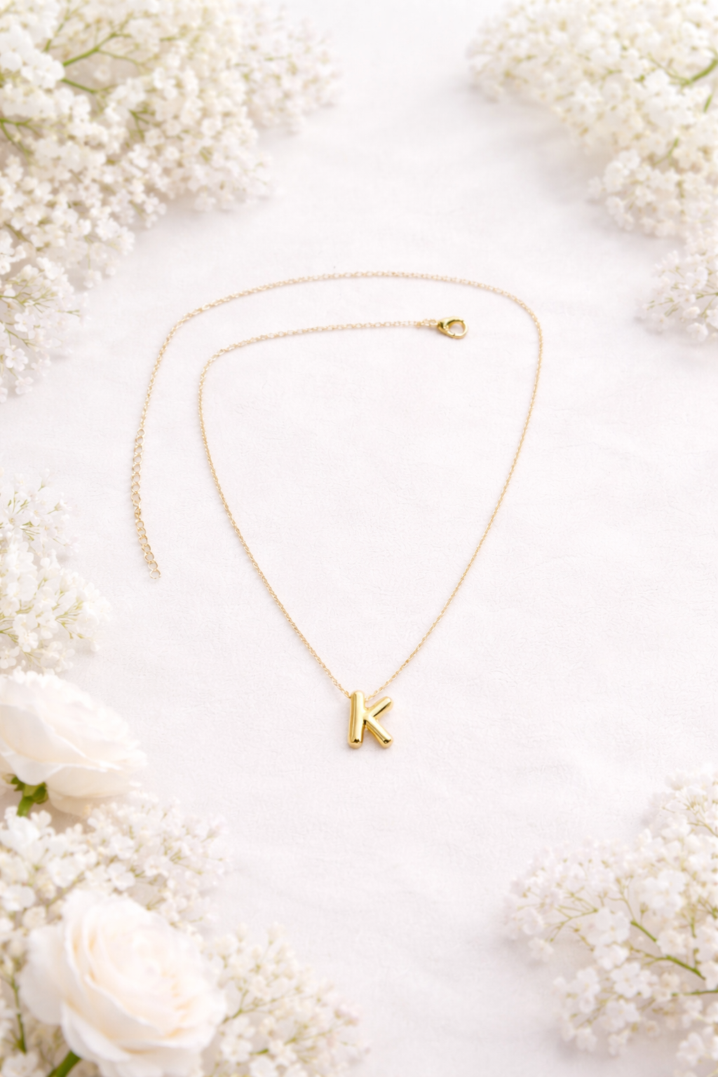 Bold Initial Necklace – Letter K
