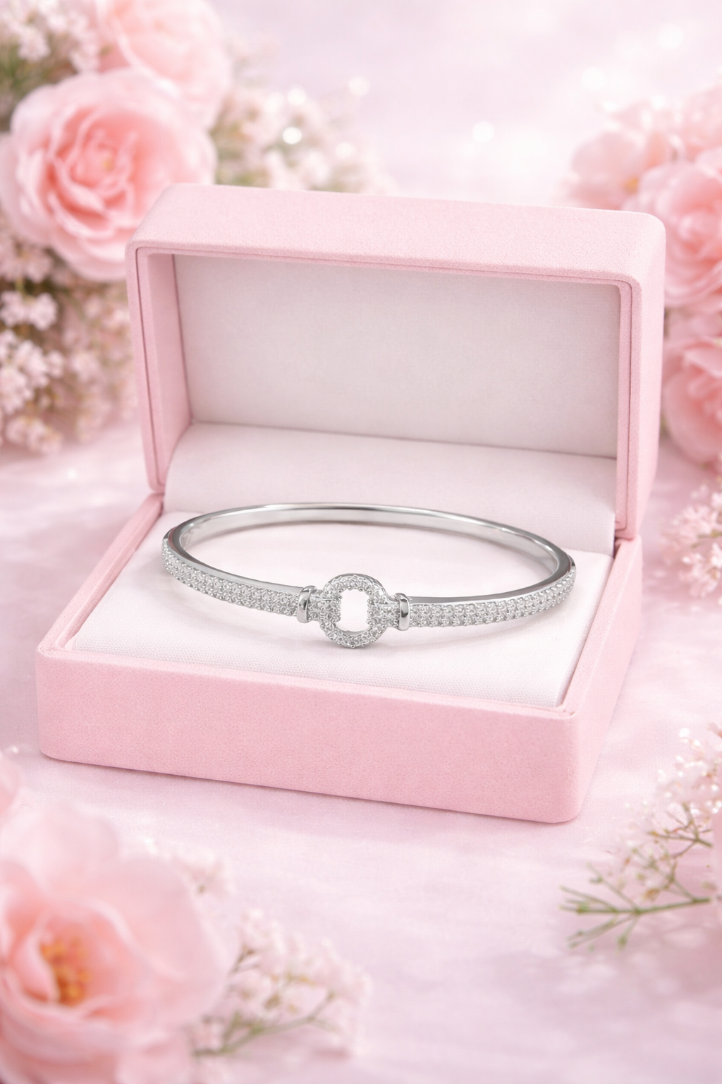 Celestial Halo Bangle Bracelet