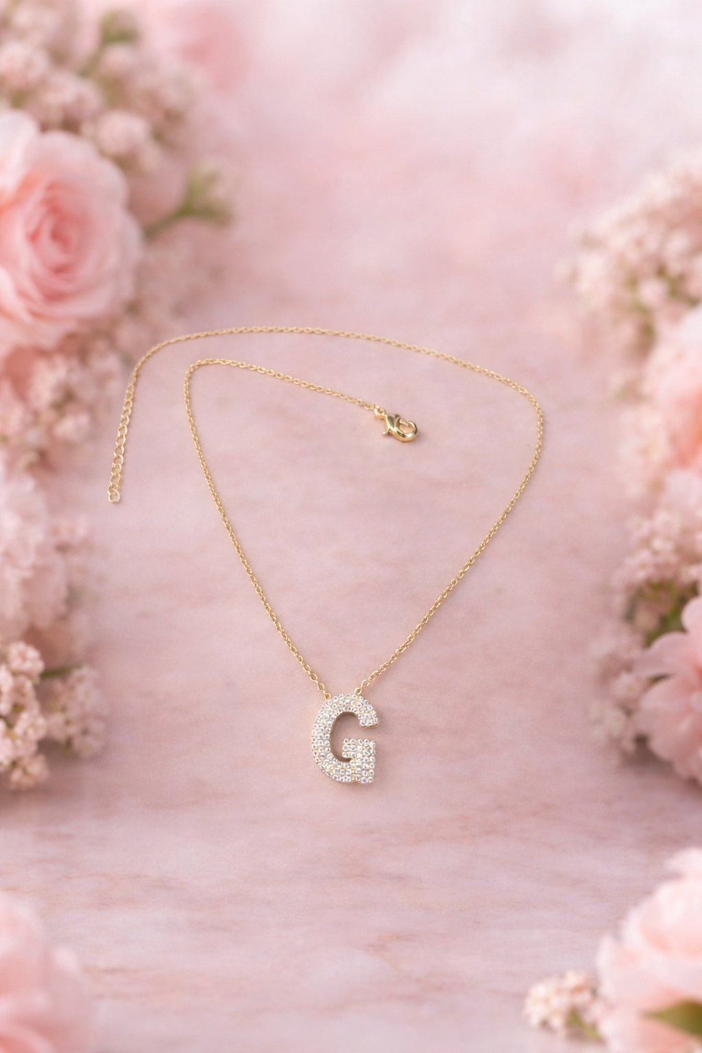 Initial Spark Necklace – Letter G