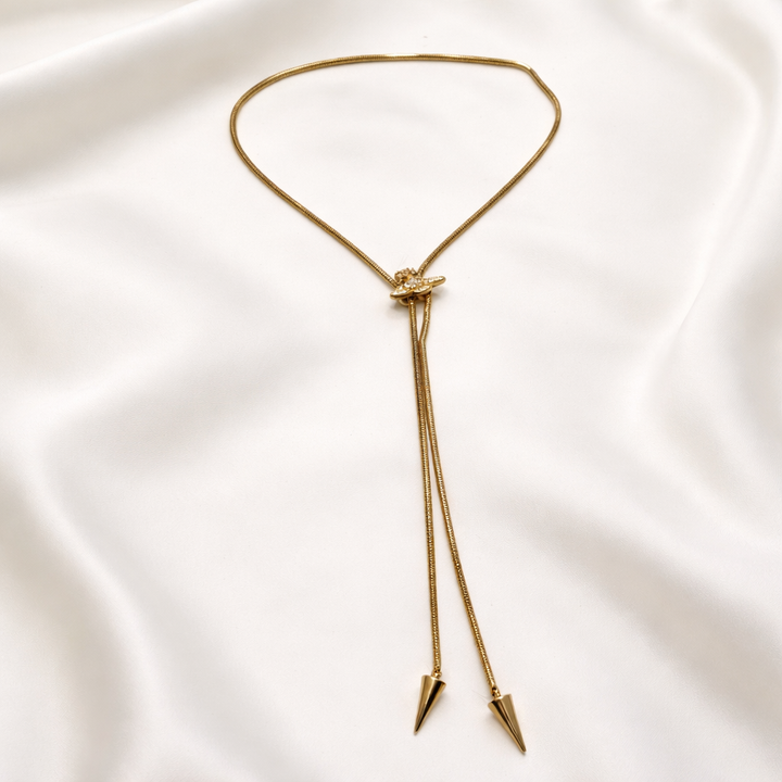 Cosmic Orbit Lariat Necklace