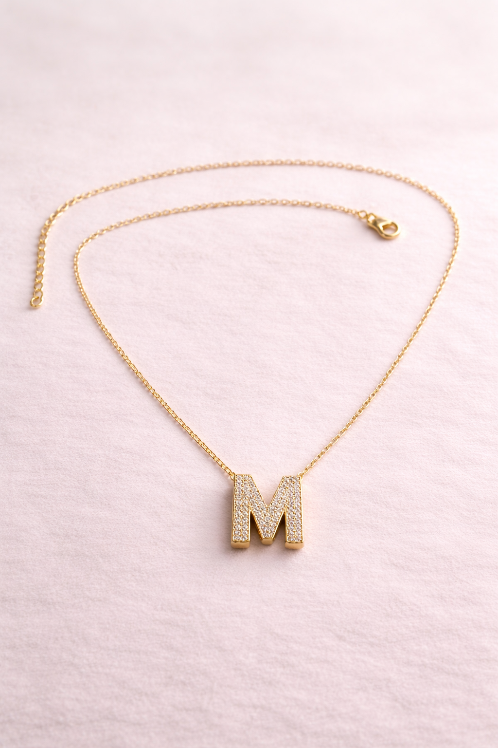 Initial Spark Necklace - Letter M