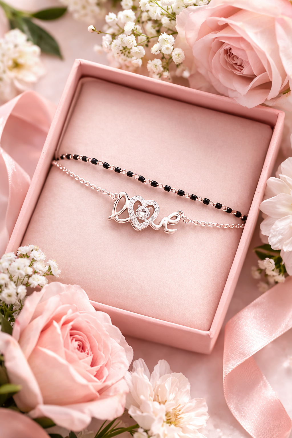 Love Charm Mangalsutra Bracelet
