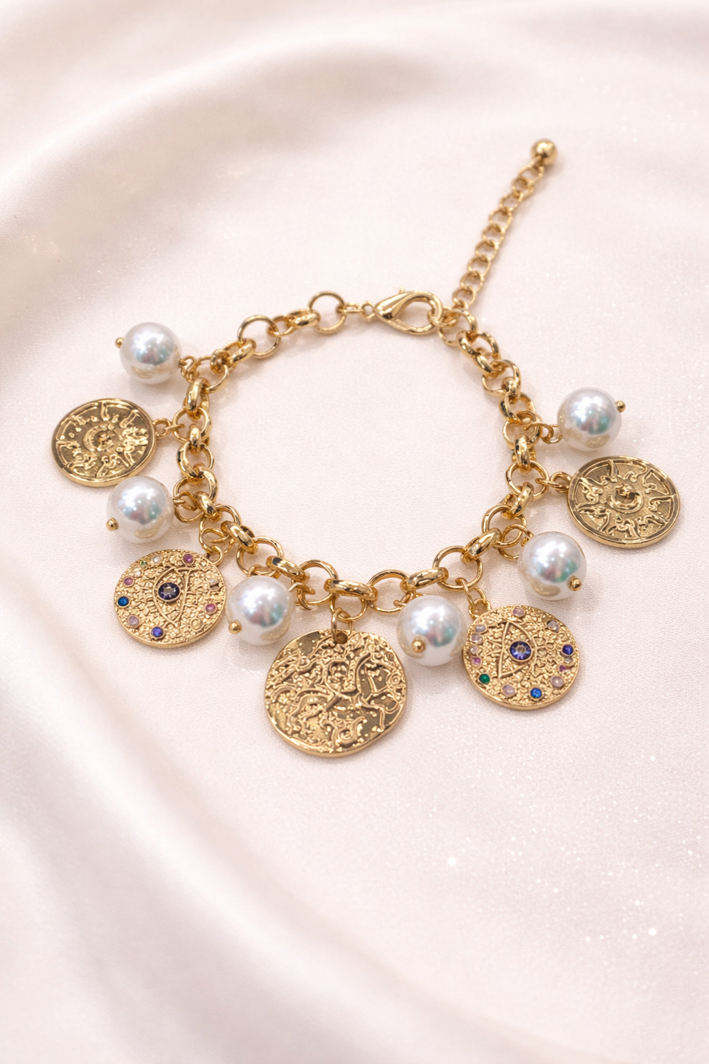 Celestial Coins Charm Bracelet