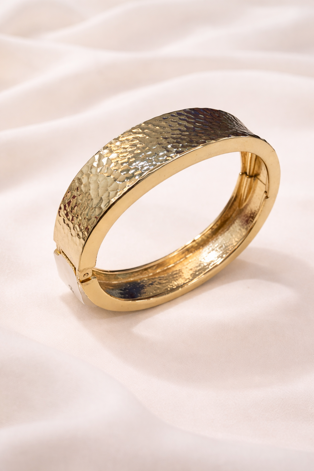 Hammered Gold Cuff Bracelet