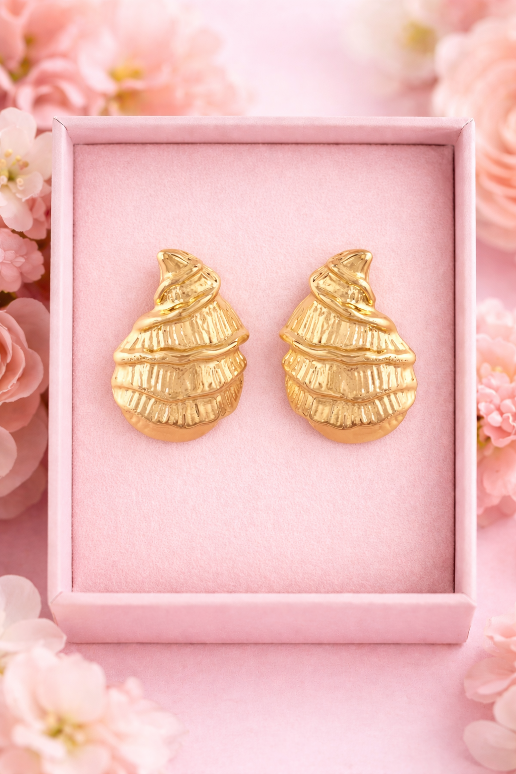 Golden Shell Luxe Studs