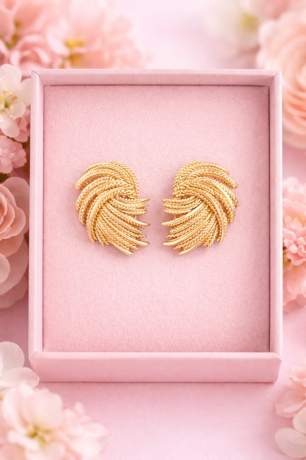 Golden Whirl Luxe Studs