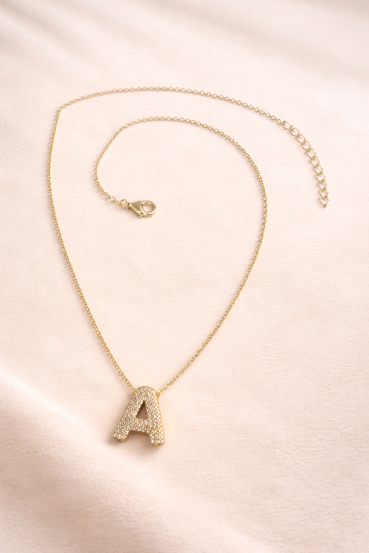 Initial Spark Necklace – Letter A