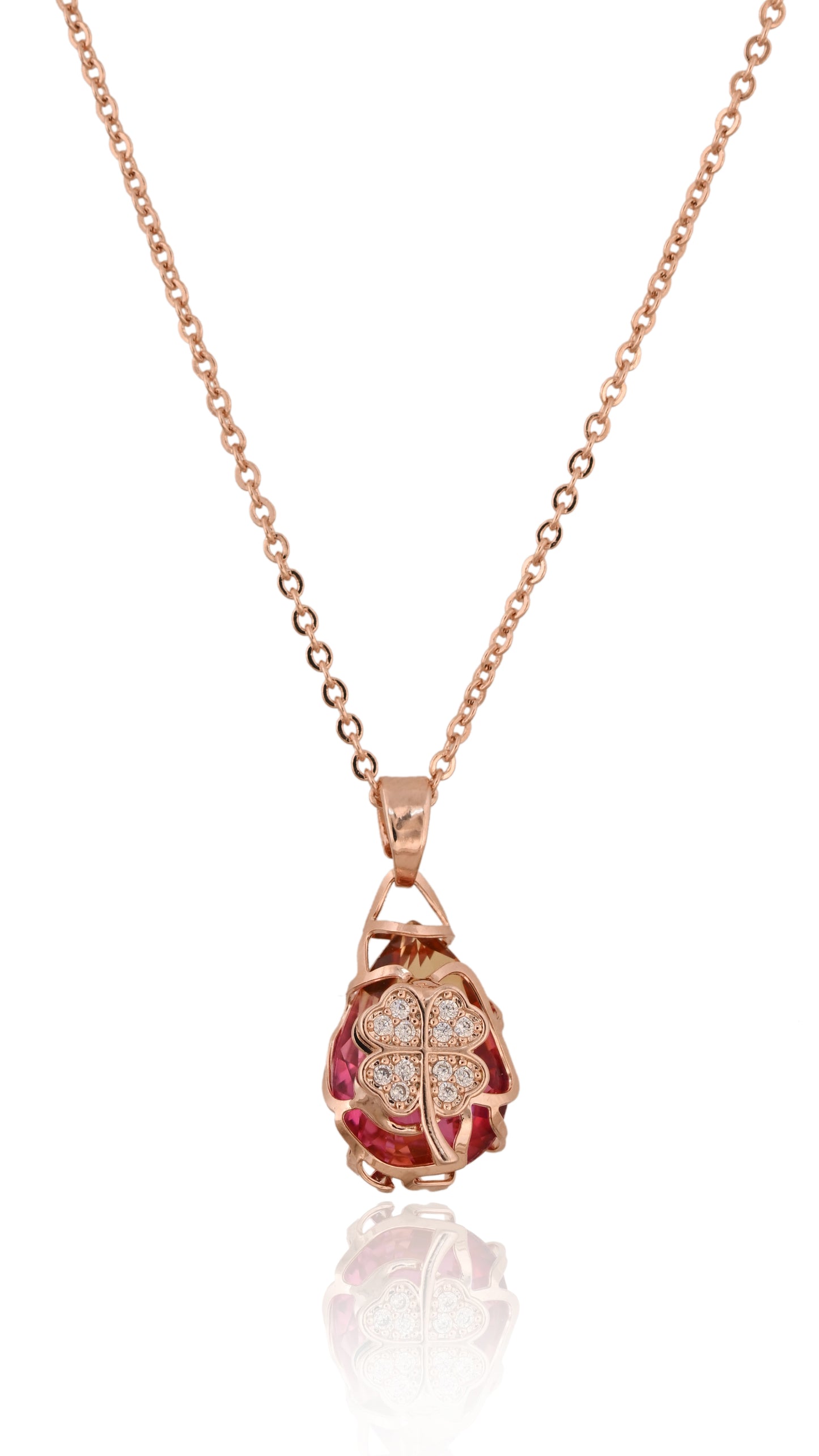 Twilight Bloom Pendant With Chain
