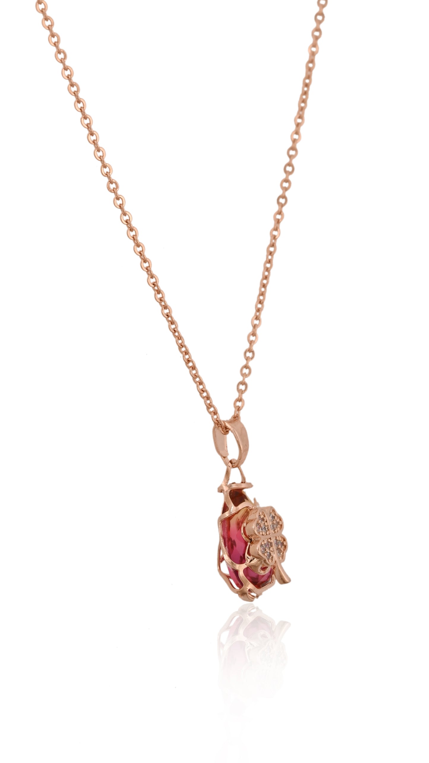 Twilight Bloom Pendant With Chain