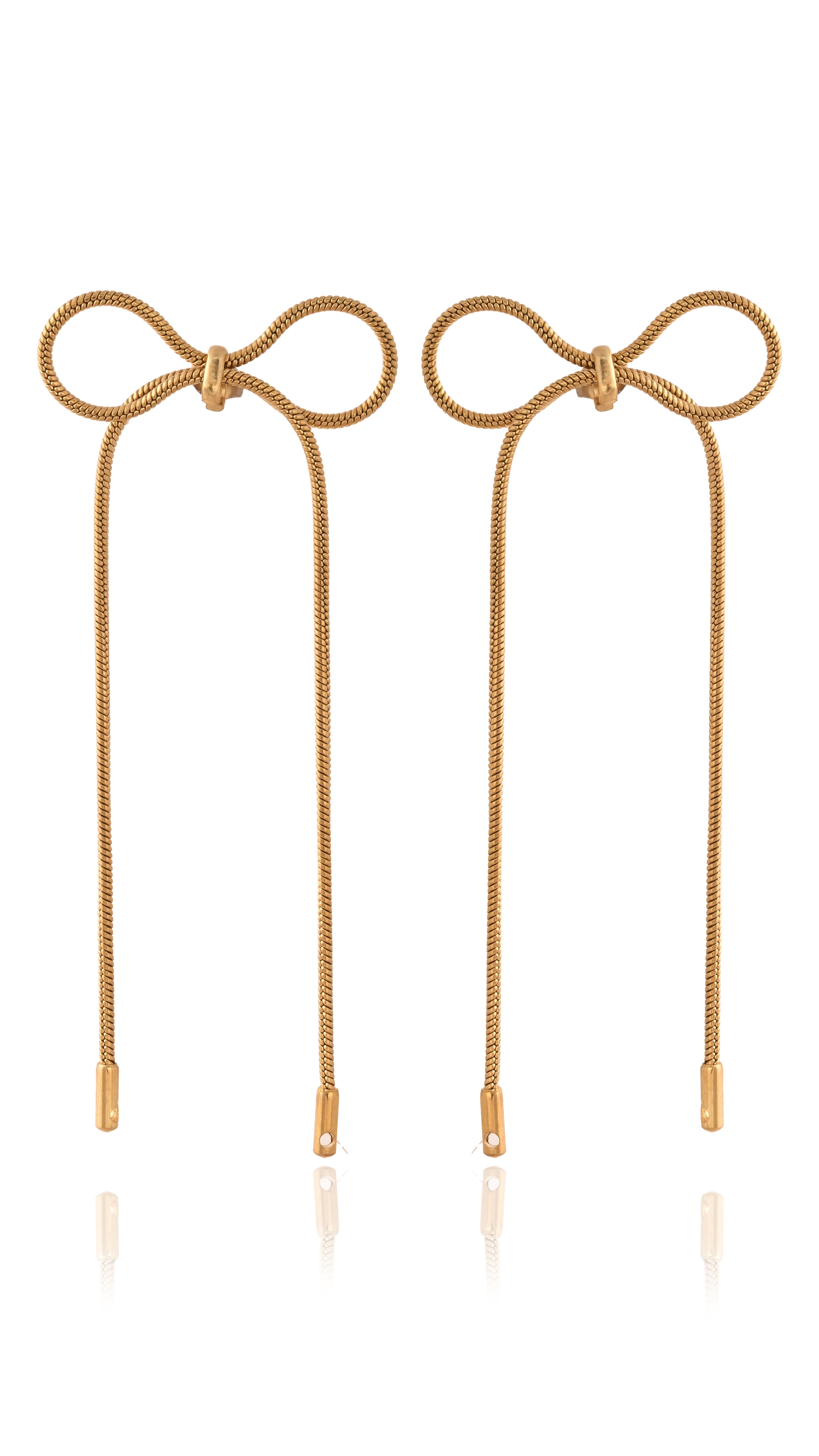 Serpent Glow Bow Earrings