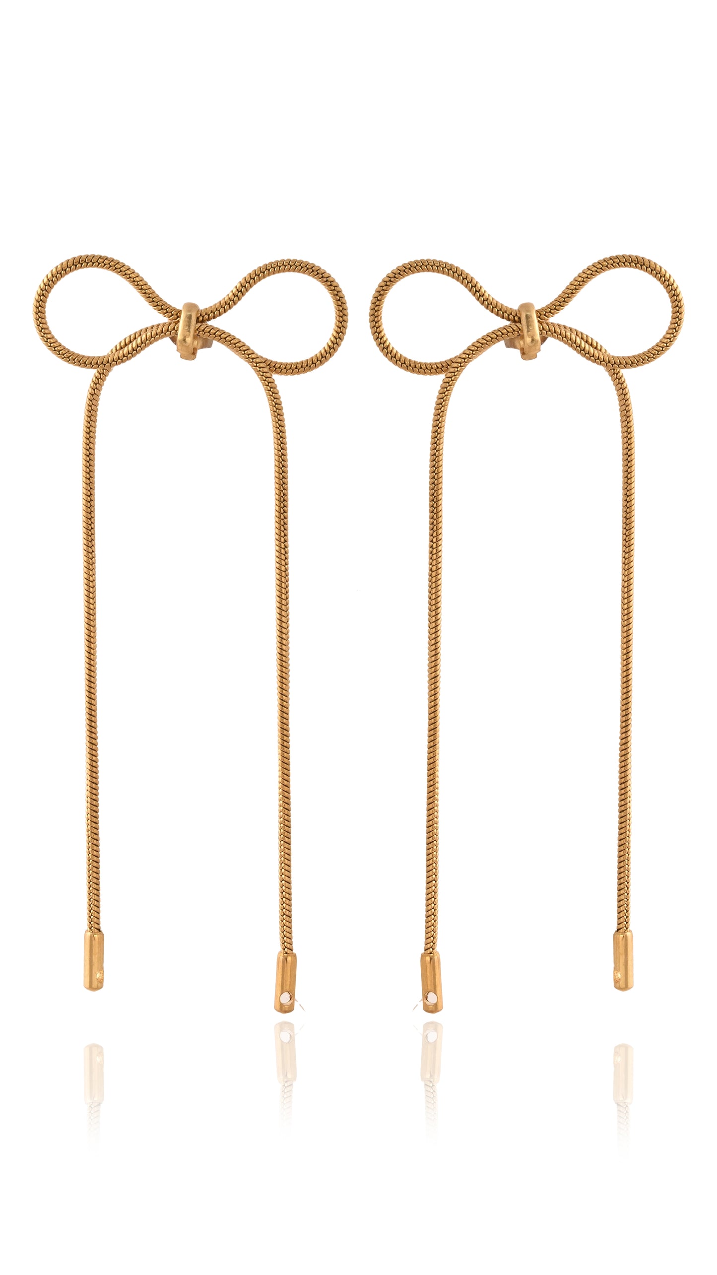 Serpent Glow Bow Earrings