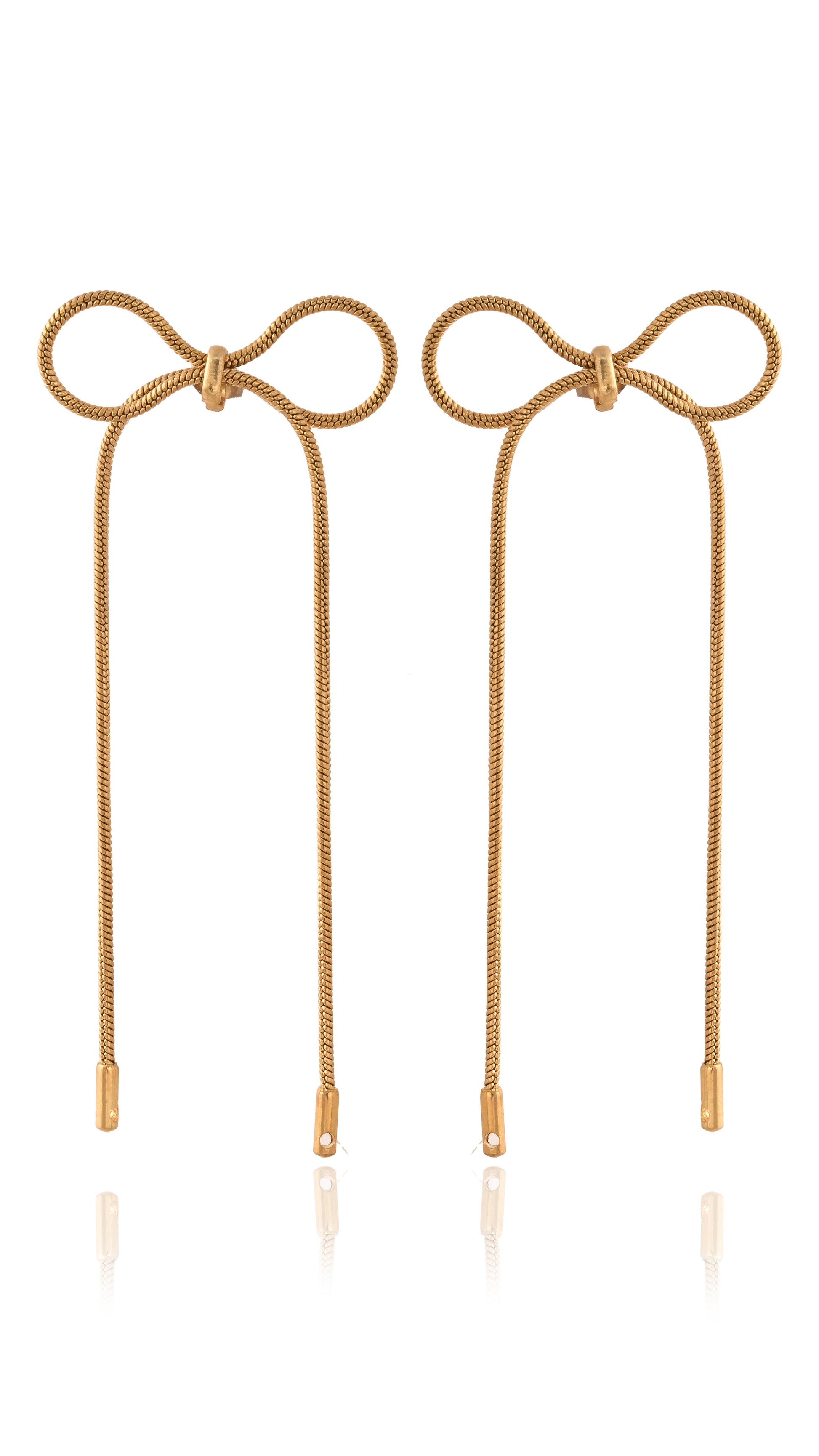Serpent Glow Bow Earrings