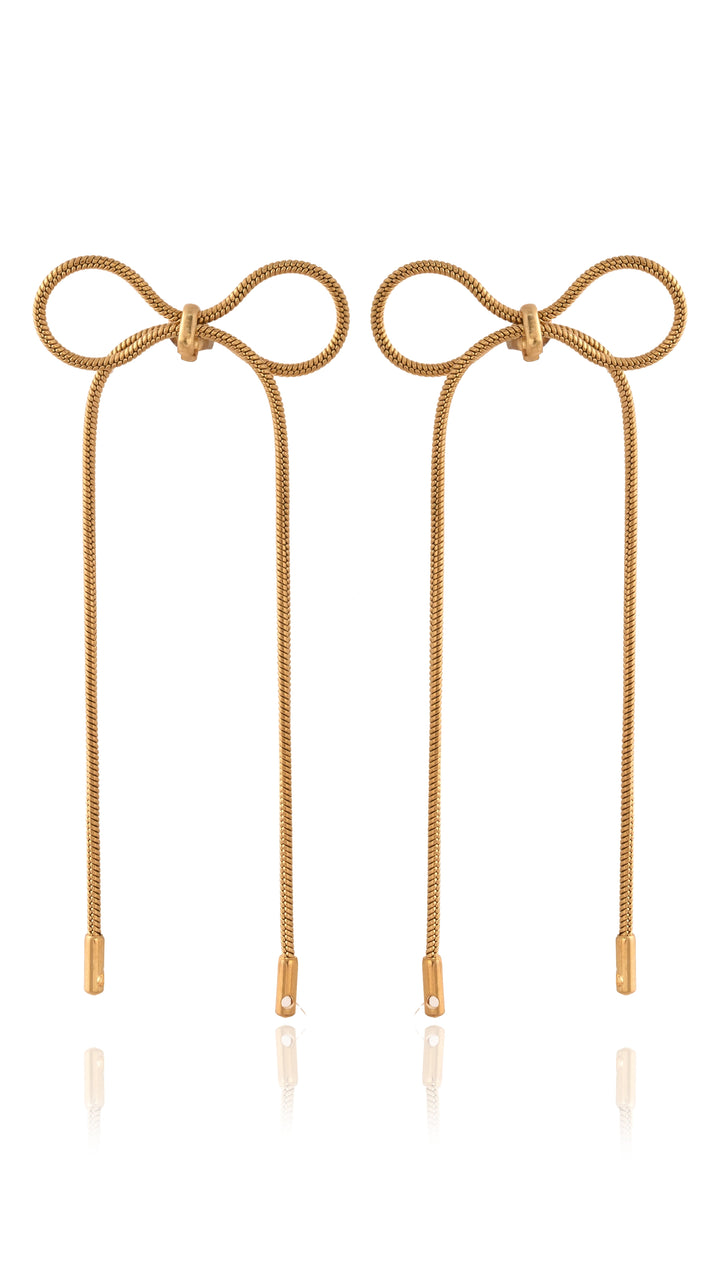 Serpent Glow Bow Earrings