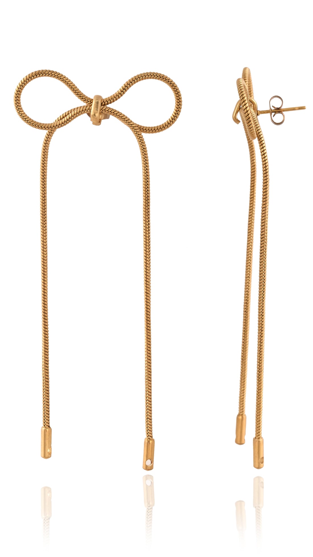 Serpent Glow Bow Earrings