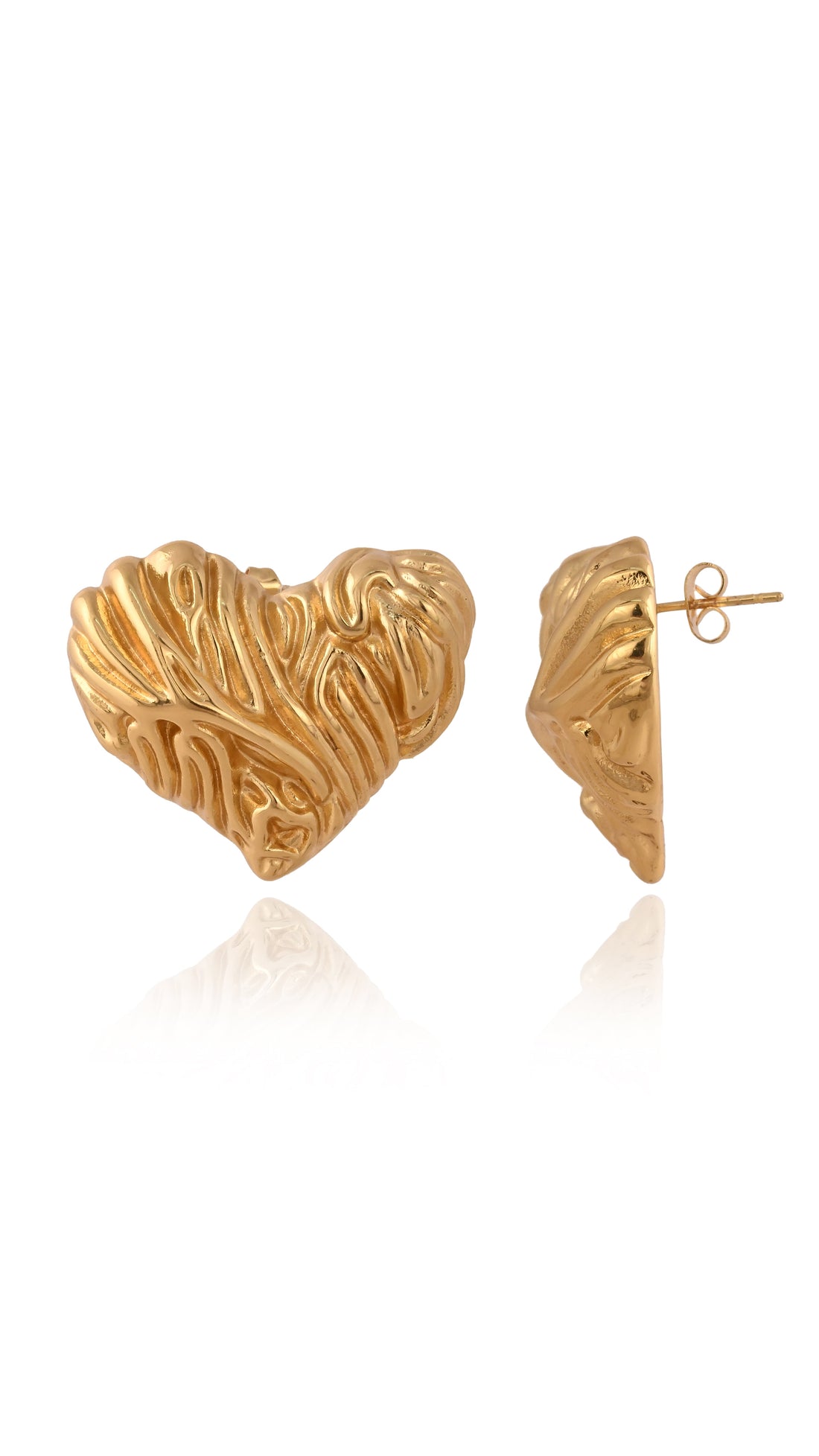 Chunky Melt Heart Studs