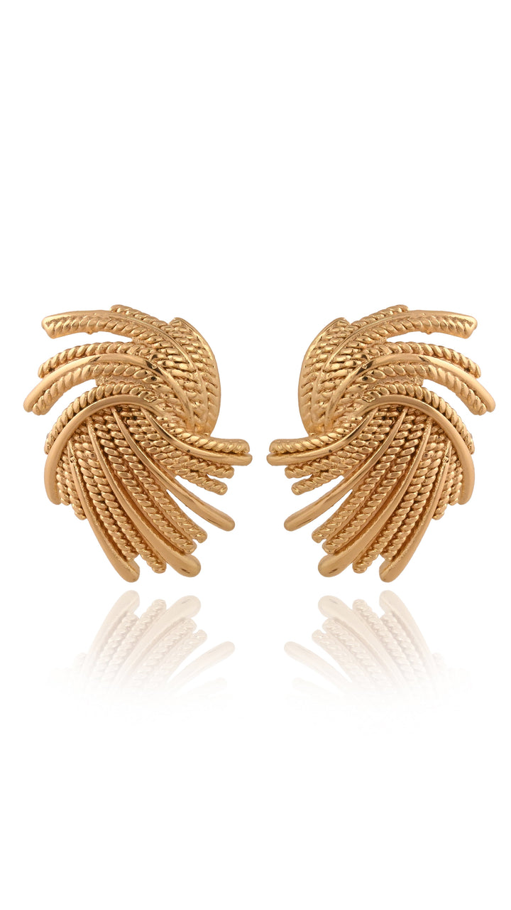 Golden Whirl Luxe Studs