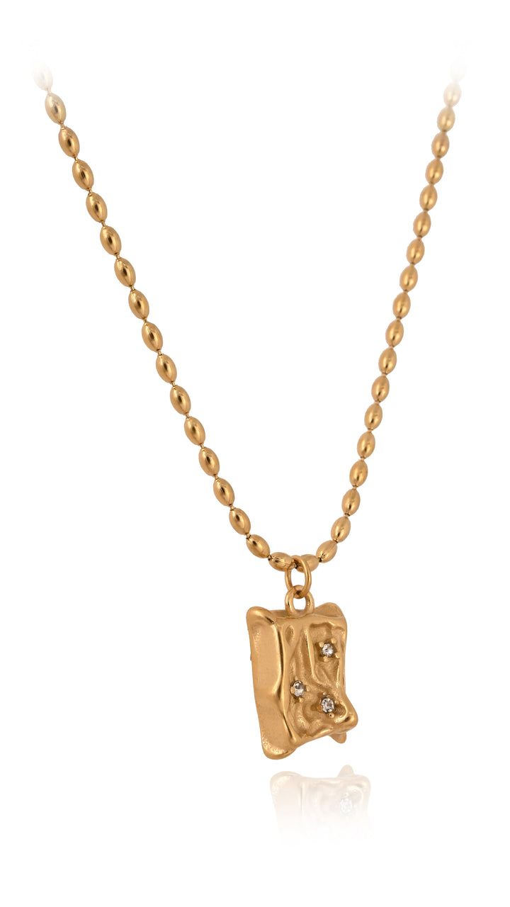 Blossom Pendant with Beaded Chain