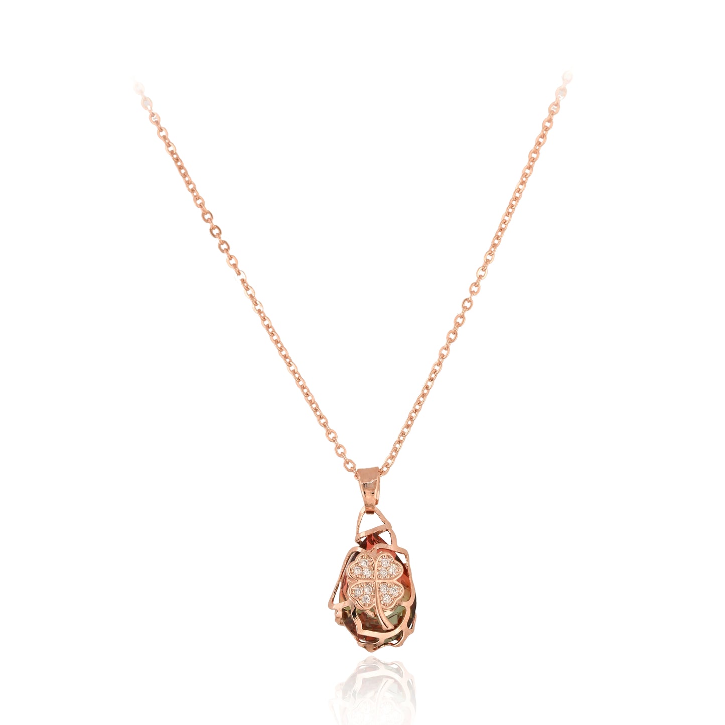 Twilight Bloom Pendant With Chain