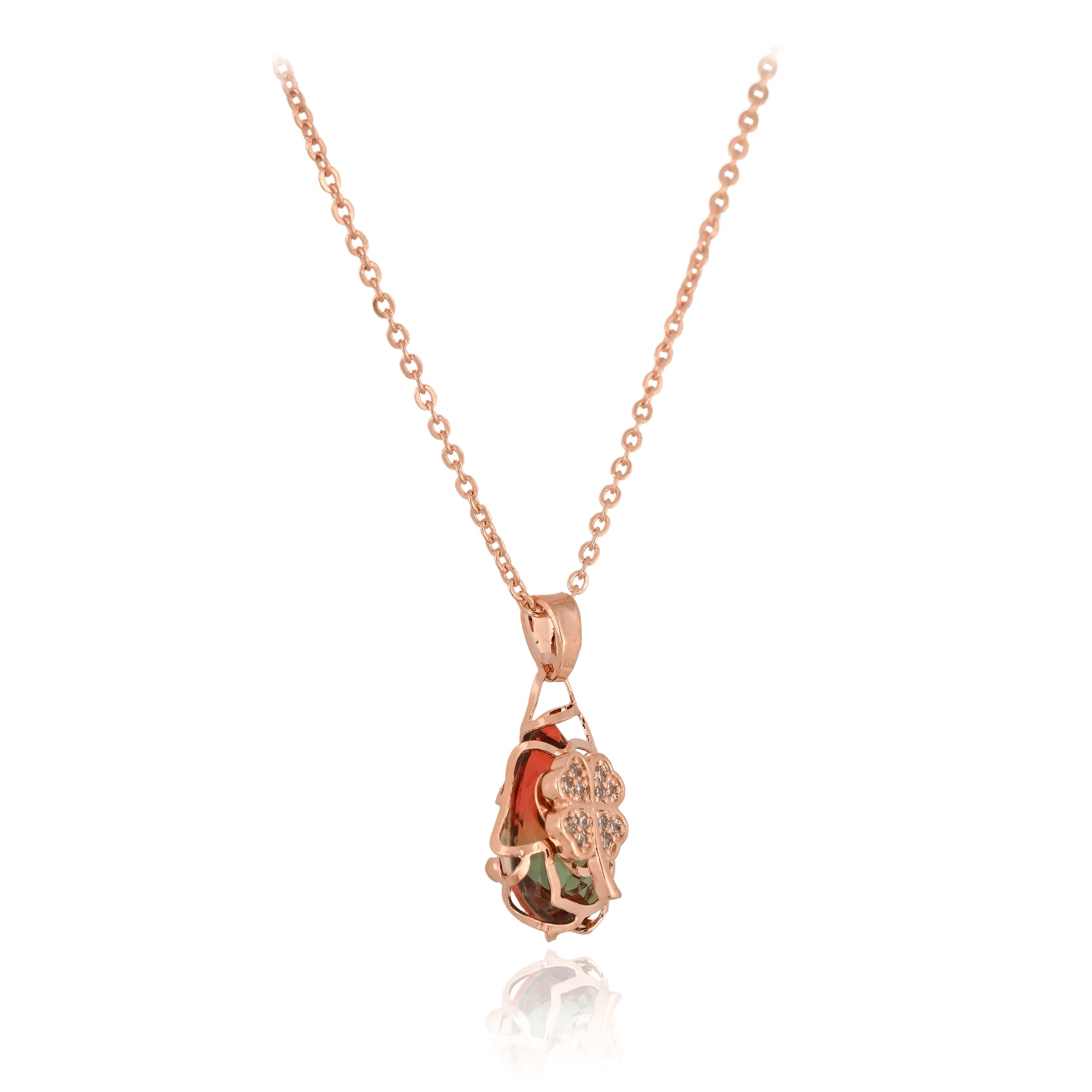Twilight Bloom Pendant With Chain