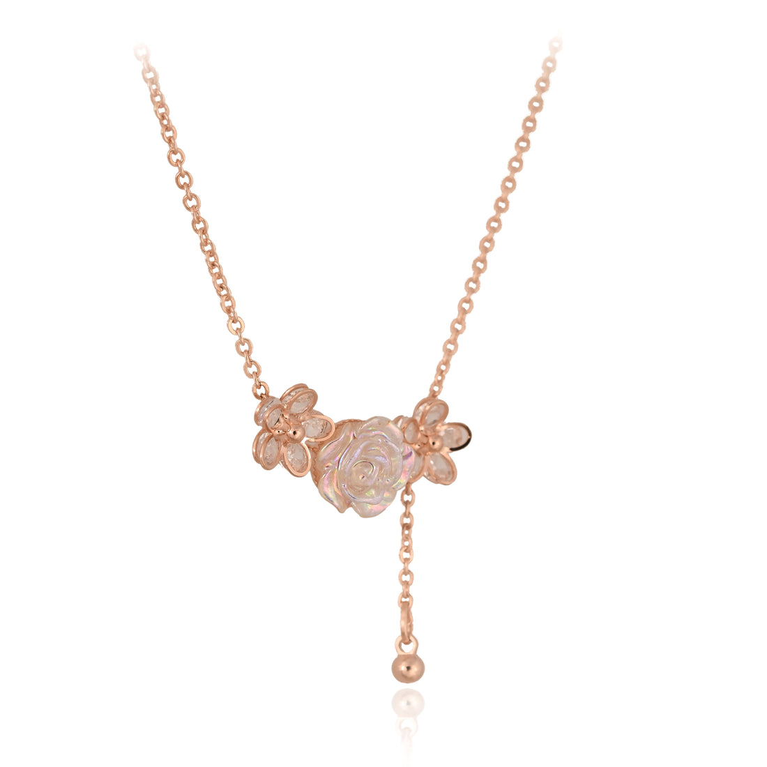 Rosé Pendant With Chain