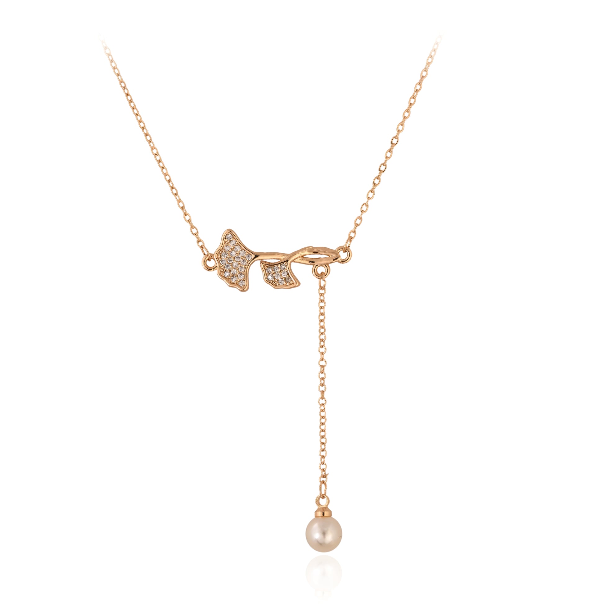 Petal Kiss Pendant With Chain